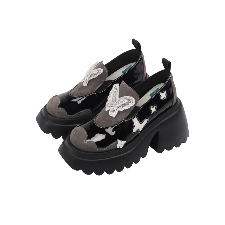 Yikes Casual Single Shoes Women's Gray-1