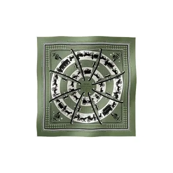 HERMES Silk Scarves Women's Green