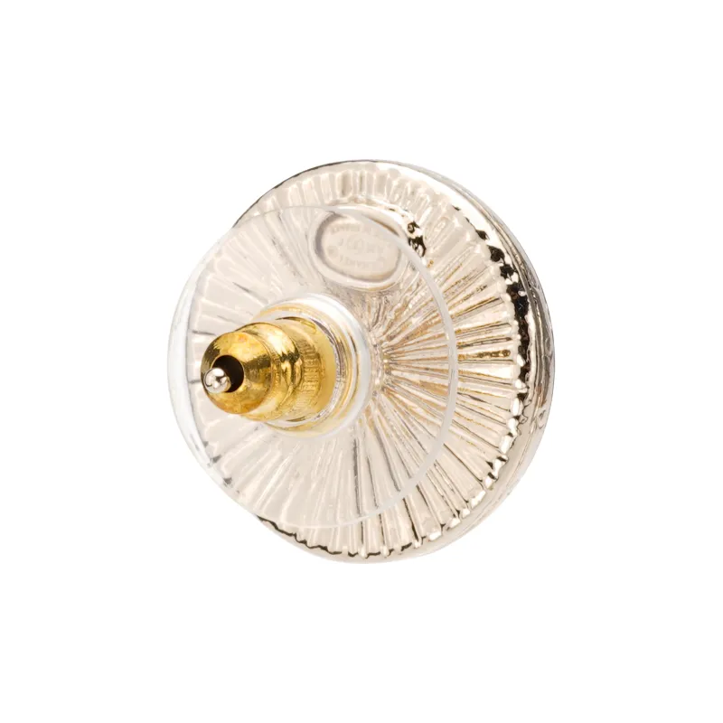 CHANEL Metal Stud Earrings Women's Gold-2
