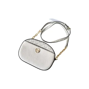 MICHAEL KORS Jet Set Leather Shoulder Bag, Crossbody Bag Trumpets Women's Cream White