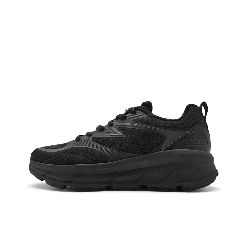 QIAODAN Omiya Cushioning, Abrasion Resistant, Height Increasing Rebound Low Top Running Shoes Men's Black Shark Gray-0