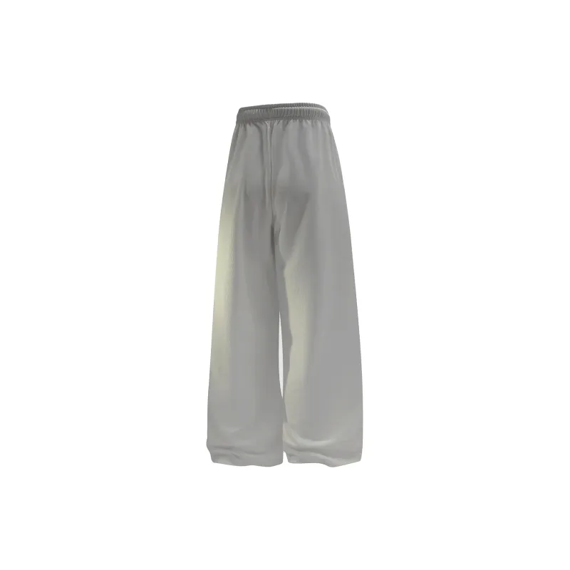GWAF Classic Basic Solid Color Versatile Minimalist Style Drawstring Lace Up Casual Straight Fit Pants Unisex-76