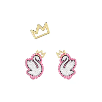 Swarovski Swan Stud Earrings Women's