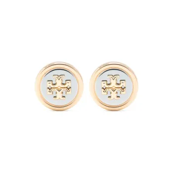 TORY BURCH Brass Enamel Stud Earrings Women's Gold