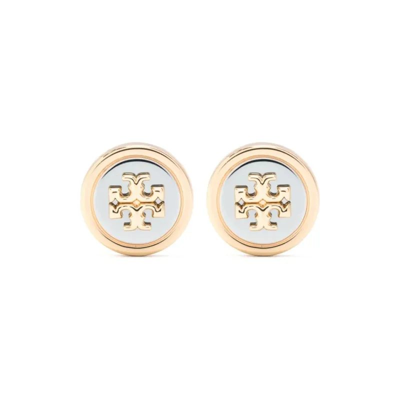 TORY BURCH Brass Enamel Stud Earrings Women's Gold-0
