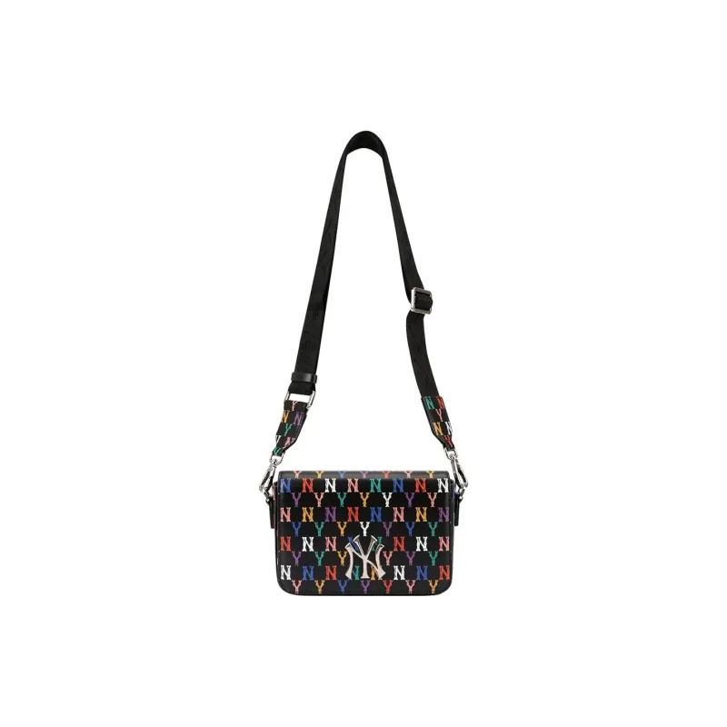 MLB Monogram Collection Cotton Shoulder Bag Unisex Black-4