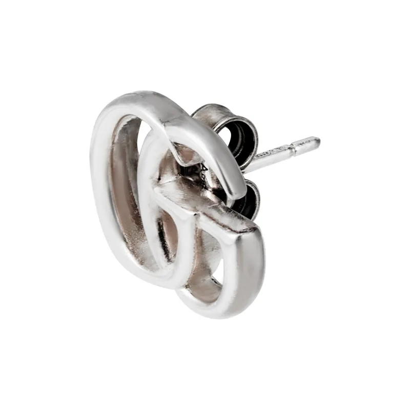 GUCCI 925 Sterling Silver Stud Earrings Women's Silver-2
