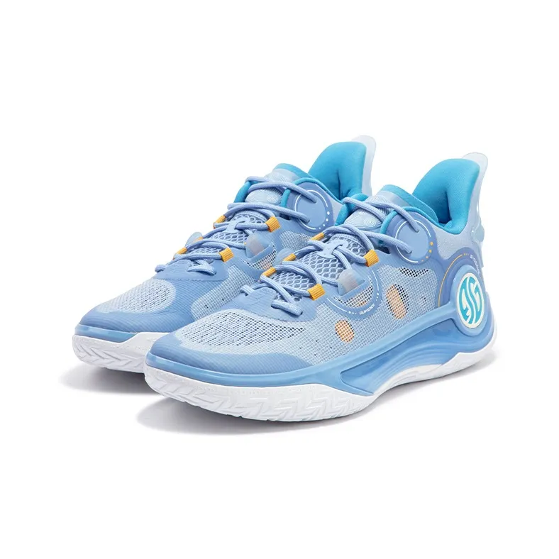 361° AG 4 SE Denver Cushioning Anti Slip Wear Resistant Breathability Low Top Basketball Shoes Men's Sky Blue-2