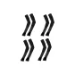 Black Set of Four Rings