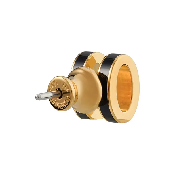 HERMES Gold Plated Stud Earrings Women's-2