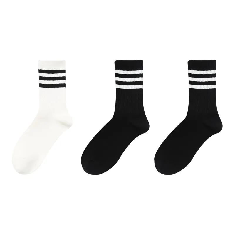 XXLLG Mid Calf Socks Unisex 3 Pack-0