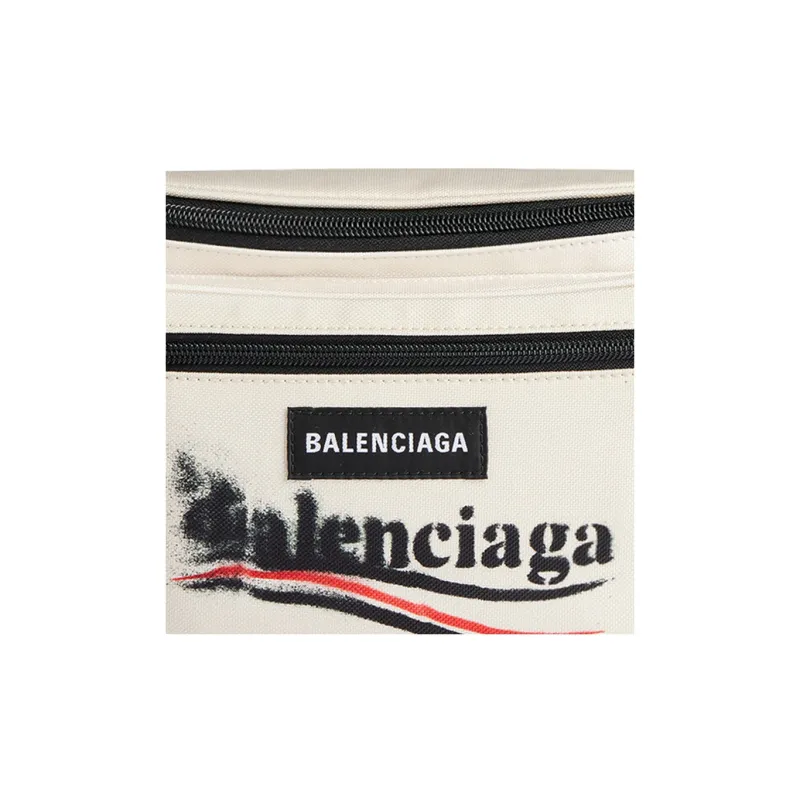 Balenciaga Explorer Recycled Nylon Fanny Pack Men's Light Beige-4