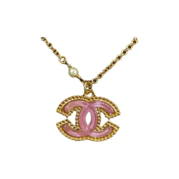 CHANEL Metal, Resin, Glass Necklaces Women's Gold