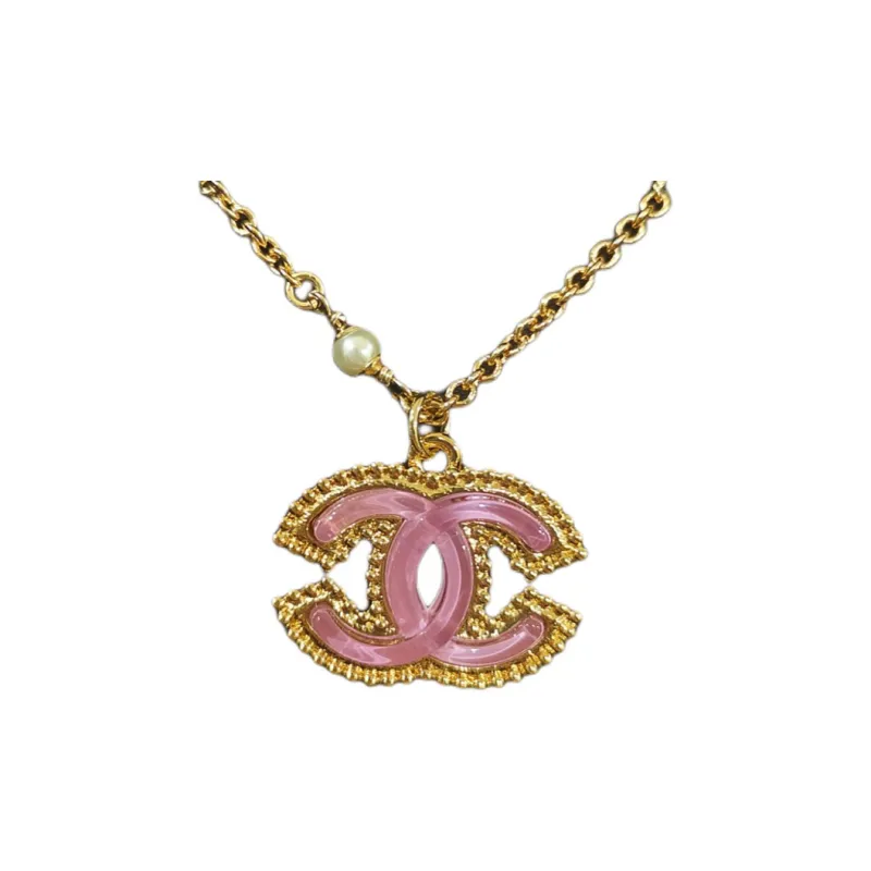 CHANEL Metal, Resin, Glass Necklaces Women's Gold-0