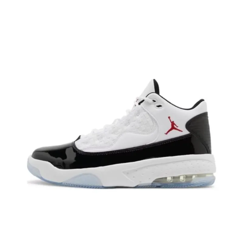 Jordan Max Aura 2 White Black Gym Red-0