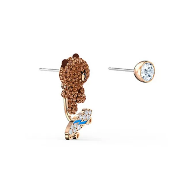Swarovski Line Friends Stud Earrings Women's-3