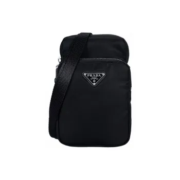 PRADA Nylon Cell Phone Pouch Men's Black