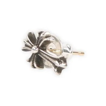 Chrome Hearts 925 Sterling Silver Stud Earrings Men's Silver
