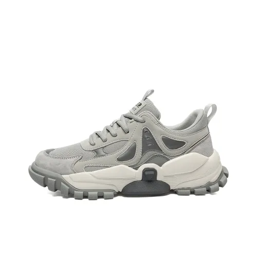 JEEP SPIRIT Anti Slip Wear Resistant Breathable Lightweight Height Increasing Low Top Chunky Sneakers Men's