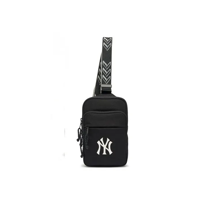MLB Canvas Canvas Bag Cell Phone Pouch Crossbody Bag Regular Unisex Black-3
