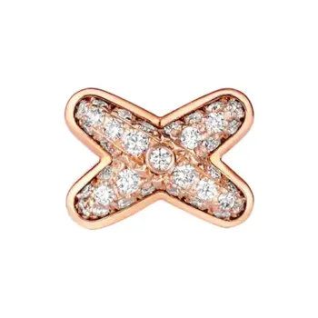 Chaumet 18K Rose Gold, Diamond Stud Earrings Women's