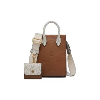MICHAEL KORS Mirella Artificial Leather Shoulder Bag, Crossbody Bag, Handbag Mini Women's Leather Brown