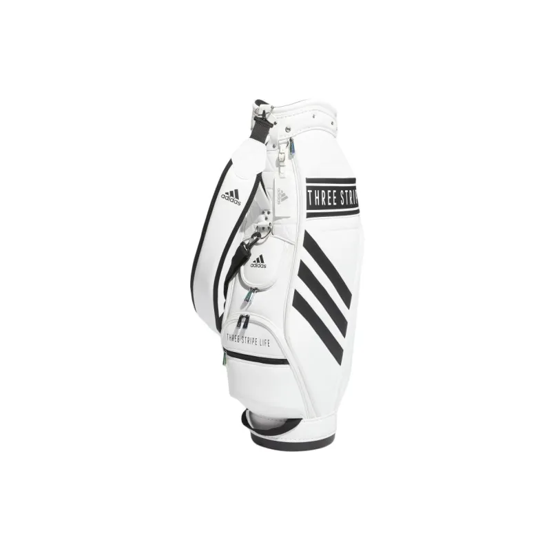 Adidas Polyurethane Artificial Leather Bonded Golf Bag Storage Bags Women's White & Black-0
