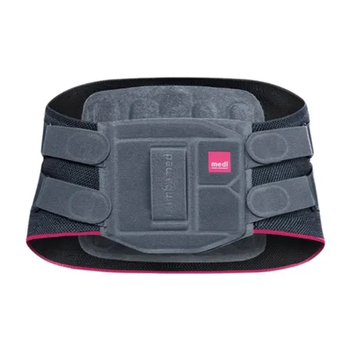 Medi Back Support Braces Fitness Breathable Thermal Protective Rehabilitation Compression Dark Gray Unisex