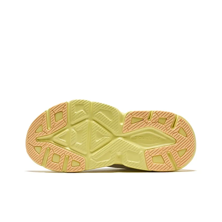 Saucony Cushioning, Wear Resistant Low Top Running Shoes Women's Beige Yellow-4