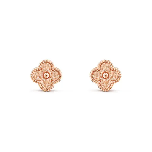 Van Cleef & Arpels Alhambra Four Leaf Lucky Series Stud Earrings Women's