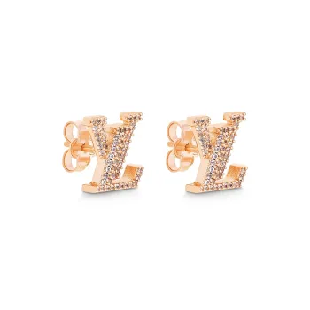 LOUIS VUITTON Metal Stud Earrings Women's