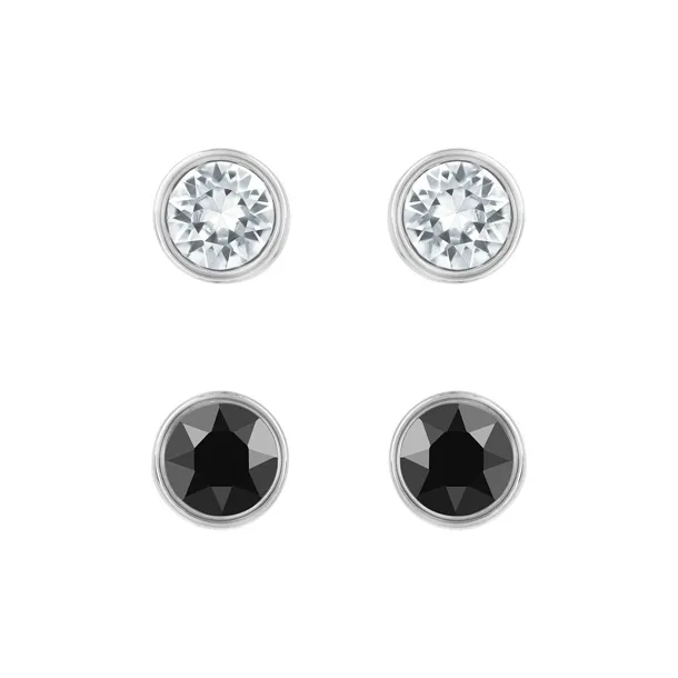 Swarovski Rhodium Plated Stud Earrings Women's-0