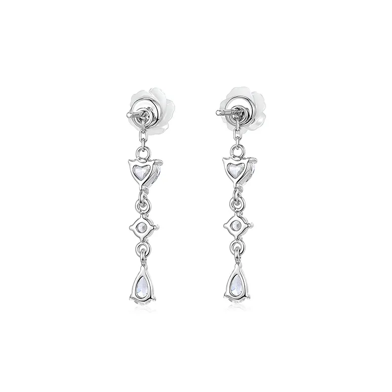 KADER S925 Silver Stud Earrings Women's-2