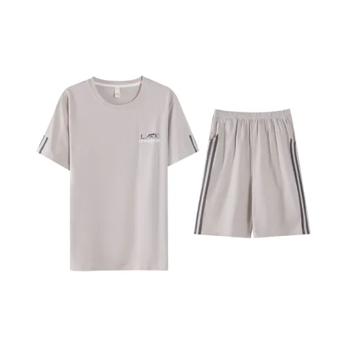 CHUDUAN Pajama Set Men's Light Gray