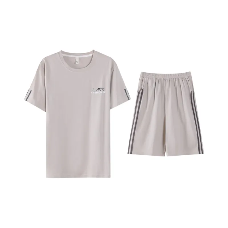 CHUDUAN Pajama Set Men's Light Gray-0