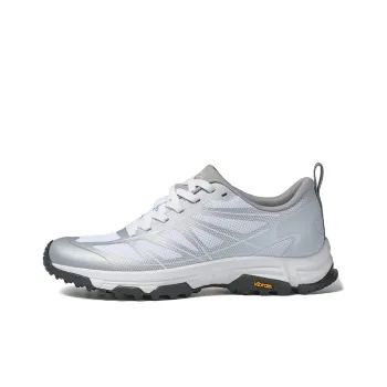 Satchi Cushioned Breathable Slip-Resistant Low-Top Casual Shoes Men's White Silver 4CM