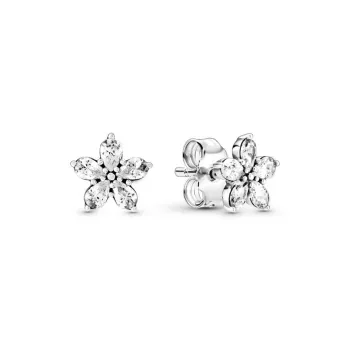 Pandora 925 Sterling Silver Stud Earrings Women's Silver