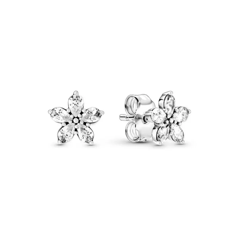 Pandora 925 Sterling Silver Stud Earrings Women's Silver-0