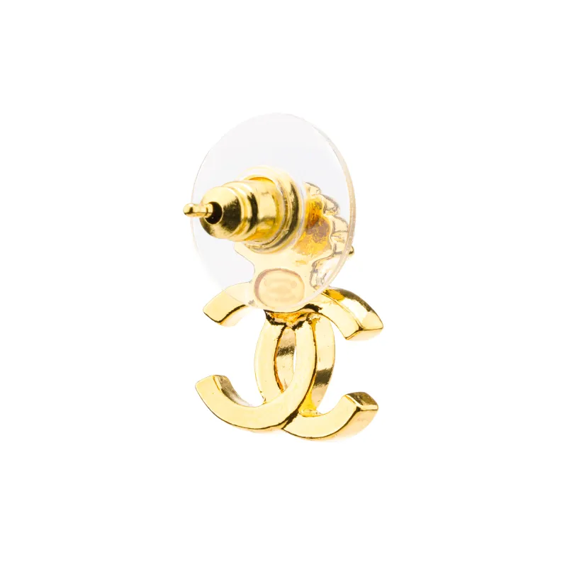 CHANEL Stud Earrings Women's Gold-2