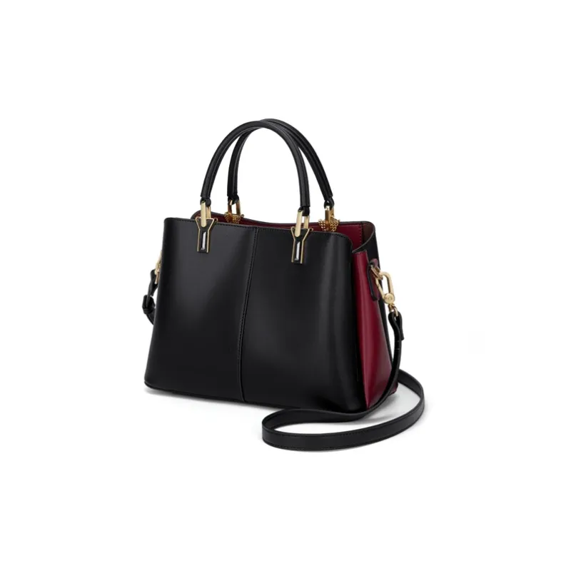 Simvay Clos Cow Leather With Synthetic Leather Handbag Crossbody Bag Mom Bag Tote Bag Medium Size Women's-3