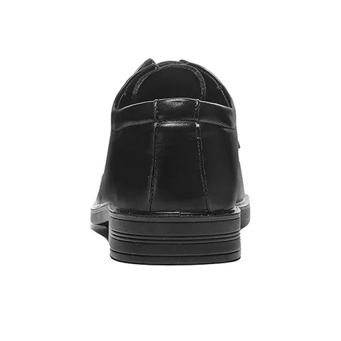 Warrior Business Formal Leather Shoes Men's Pure Black-2
