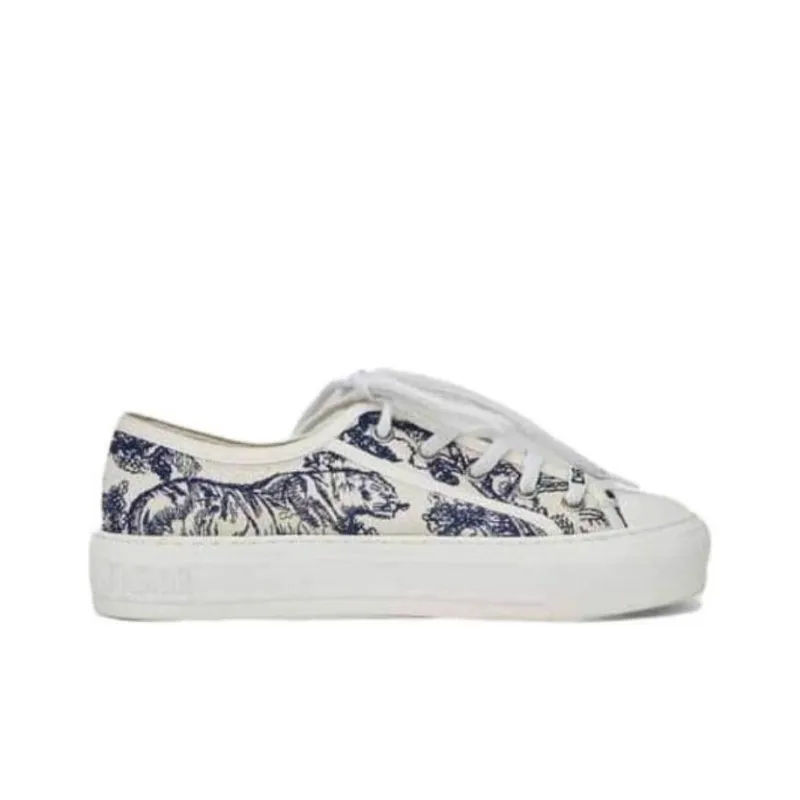 DIOR Walk'n'Dior Platform Shoes Low Top Stylish Skateboarding Shoes Women's Blue-1