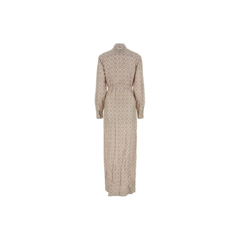 PRADA Long Sleeved Dress Women's Beige-1