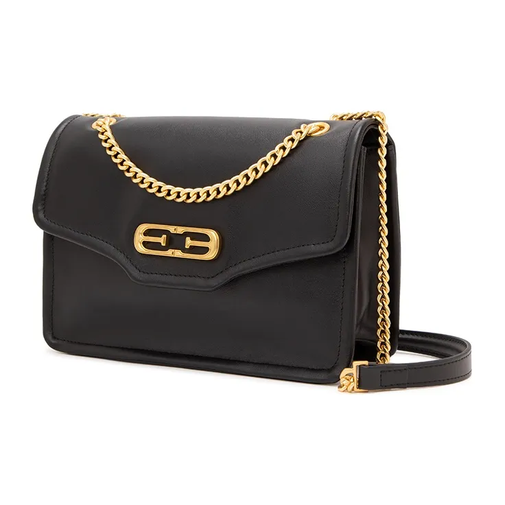 ELLE Cow Leather Shoulder Bag, Crossbody Bag Regular Women's Light Lavender/White/Black-12