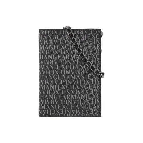 ARMANI EXCHANGE Polyester Shoulder Bag Wallet Unisex Black
