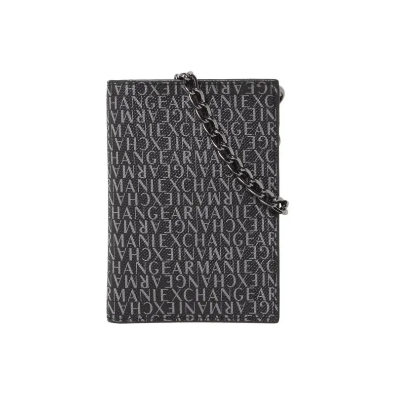 ARMANI EXCHANGE Polyester Shoulder Bag Wallet Unisex Black-0