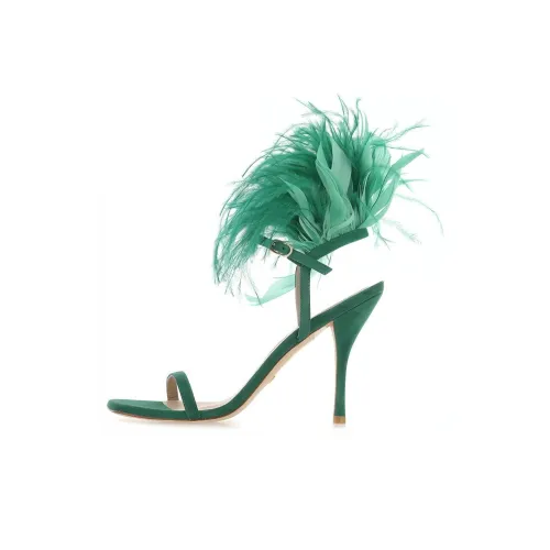 stuart weitzman Plume 100mm Feather-detail Sandals