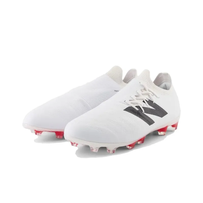 New Balance Furon V7 + Destroy HG W75 Cushioning Wear Resistant Soccer Shoes Unisex White Red-2