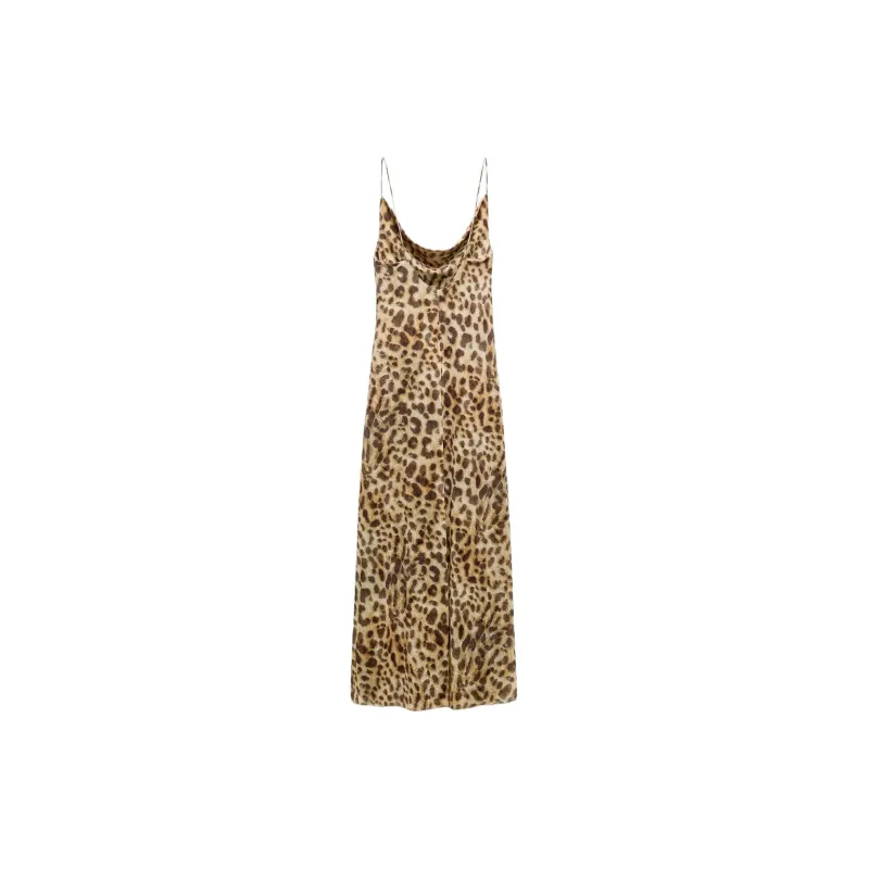 ZARA Slip Dresses Women's Leopard Print-1