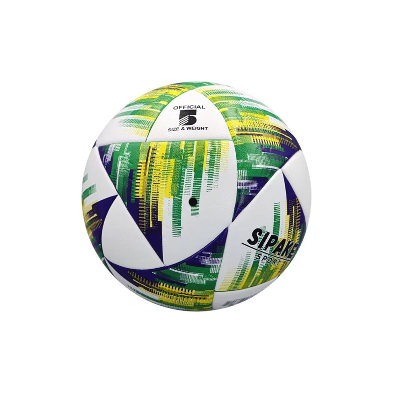 SIPAKESPORT Size 5 Soccer PU Seamless Thermal bonding Unisex White Green-3